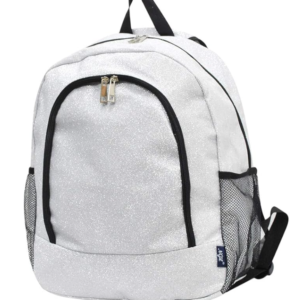 Glitter-Silver Canvas Backpack